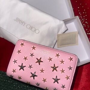 Jimmy Choo Pink Star-Studded Wallet - Beautiful!! 🤩